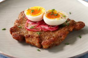 pork cutlet with hard boiled eggs