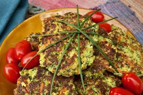 broccoli fritters on plate