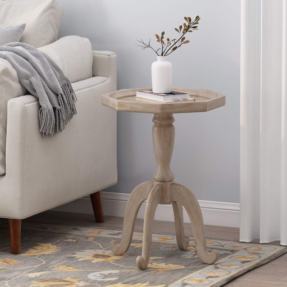 Distressed Wood Accent Table