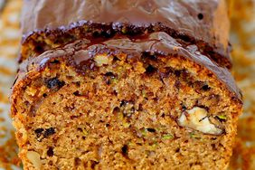 slice of zucchini bread with nuts